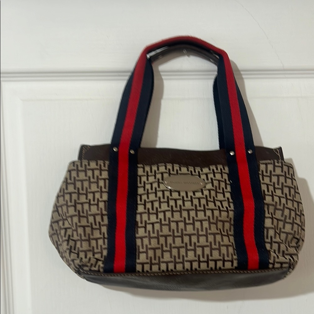 Tommy Hilfiger Brown and Red Women's Bag